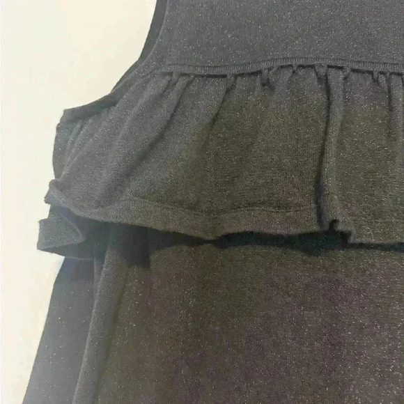 Lilly Pulitzer Sparkle Ruffle Cut-Out Blouse Black Size Small - Picture 5 of 5